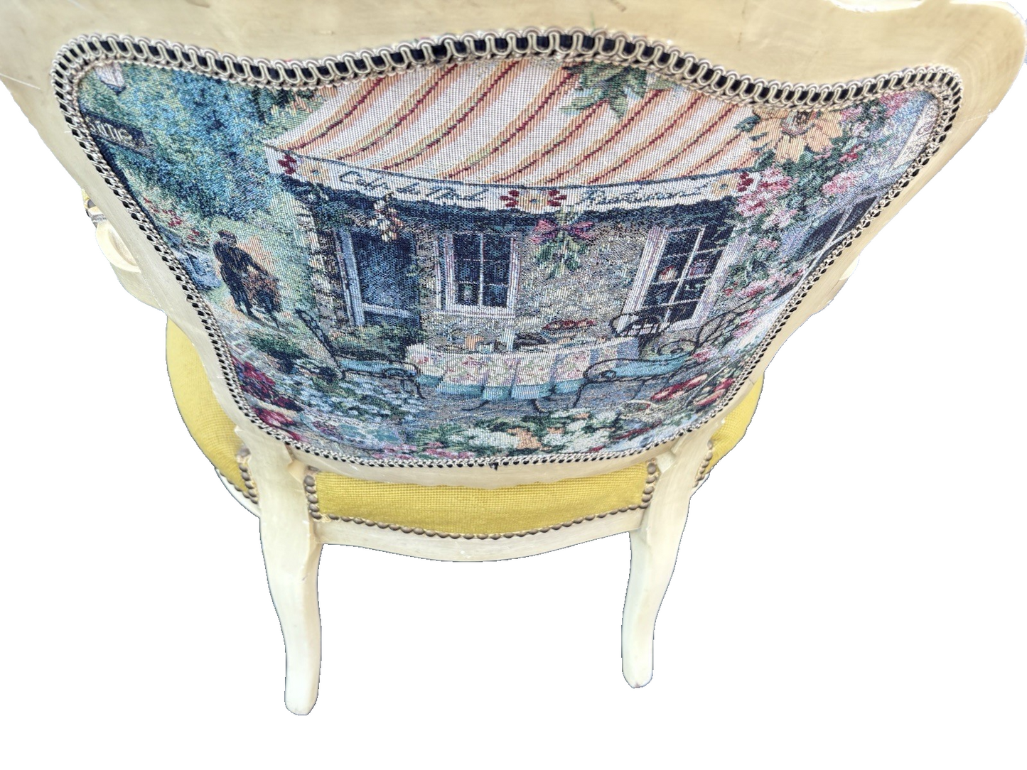 61829  Quality Floral Needlepoint Armchair Chair