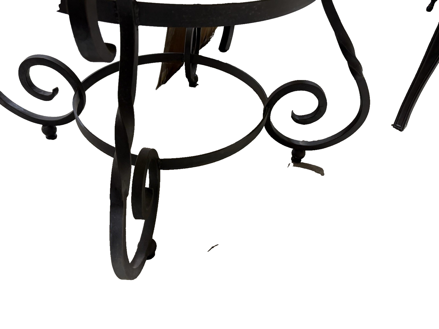 65190   Quality Decorator Cement Top Iron  Table  Dining Kitchen Table