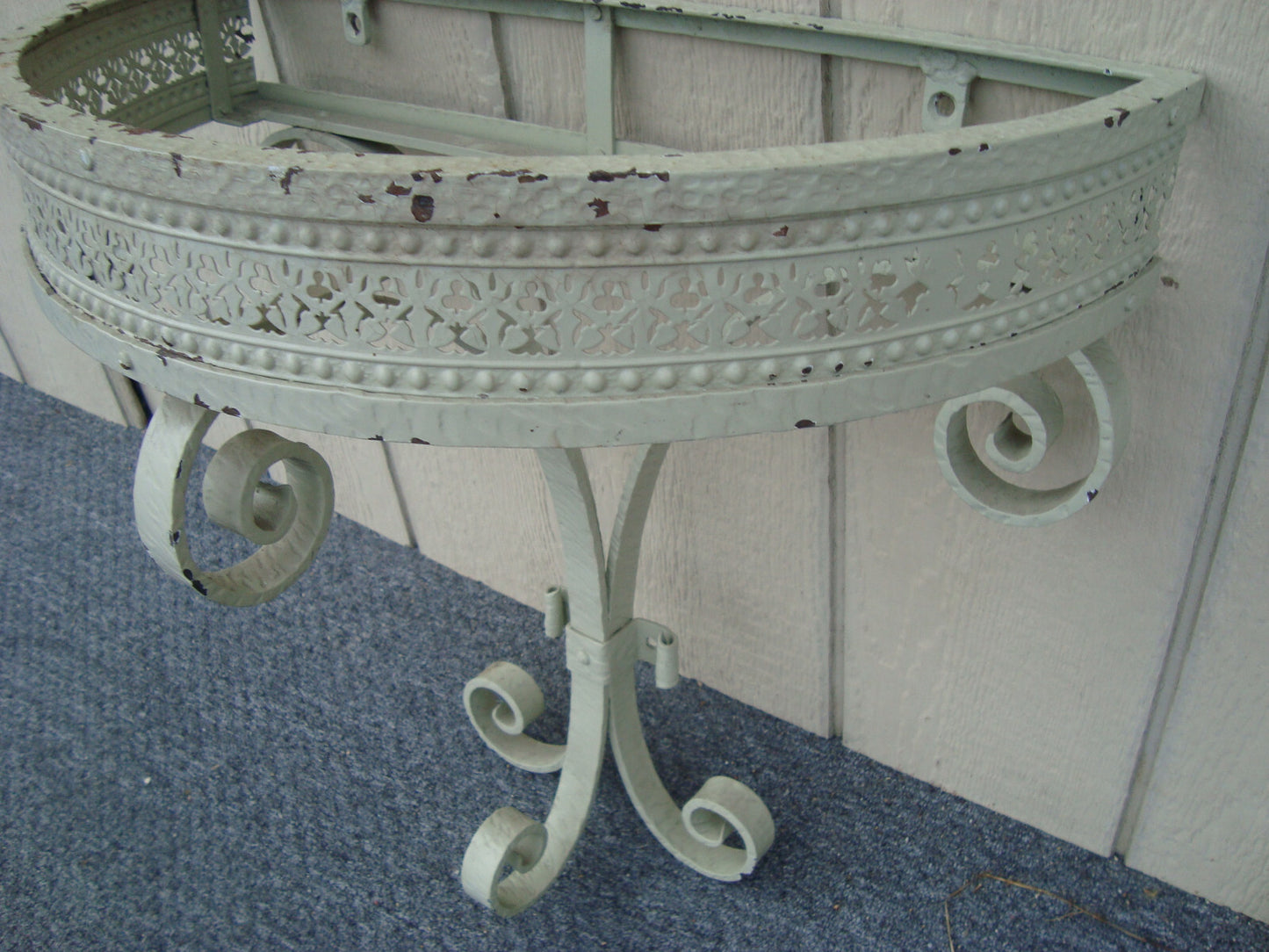 61868   Modern Stone Cement Top Wall Shelf Console Table