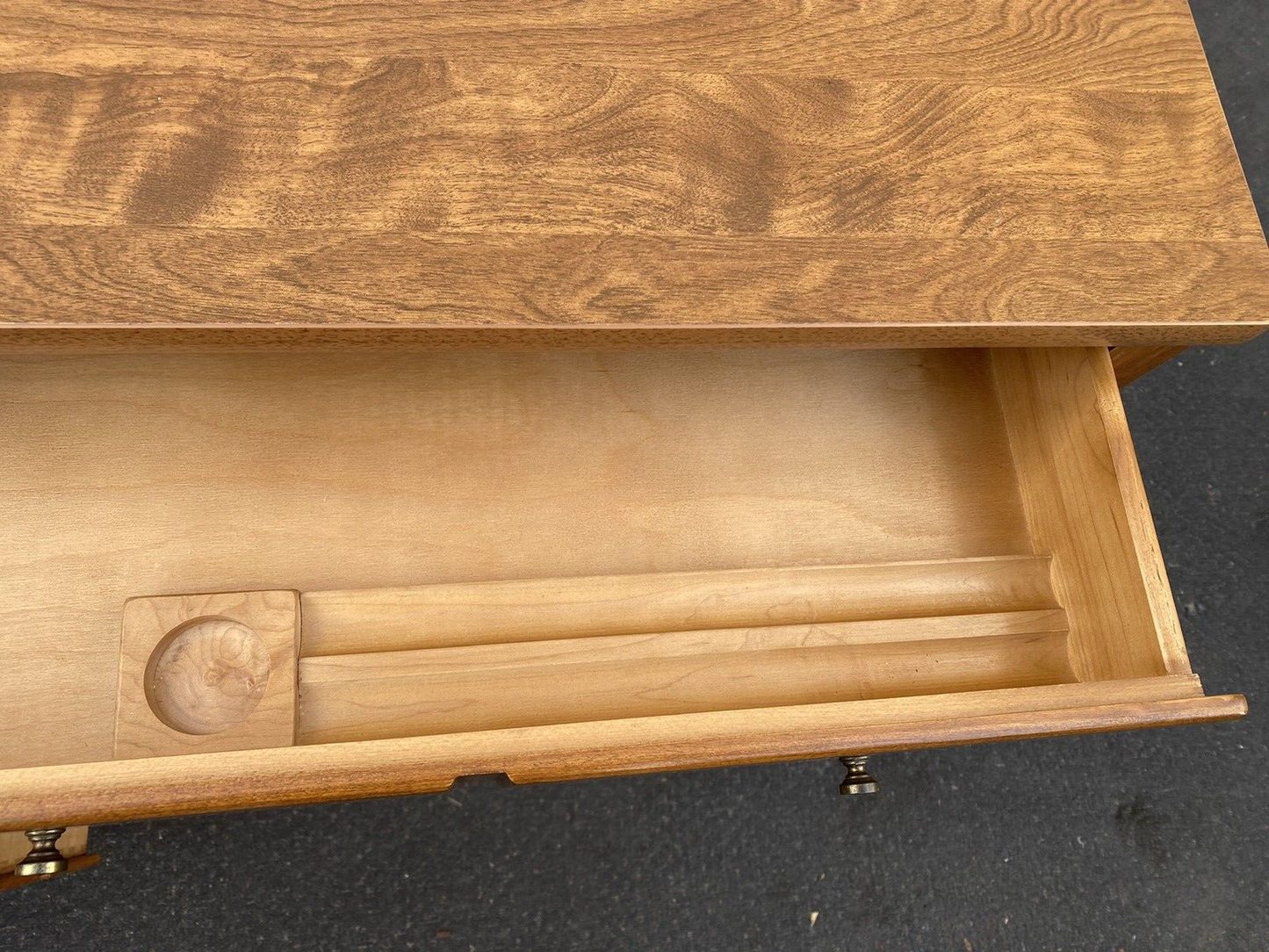 66124 ETHAN ALLEN Desk w/ Bookcase Top