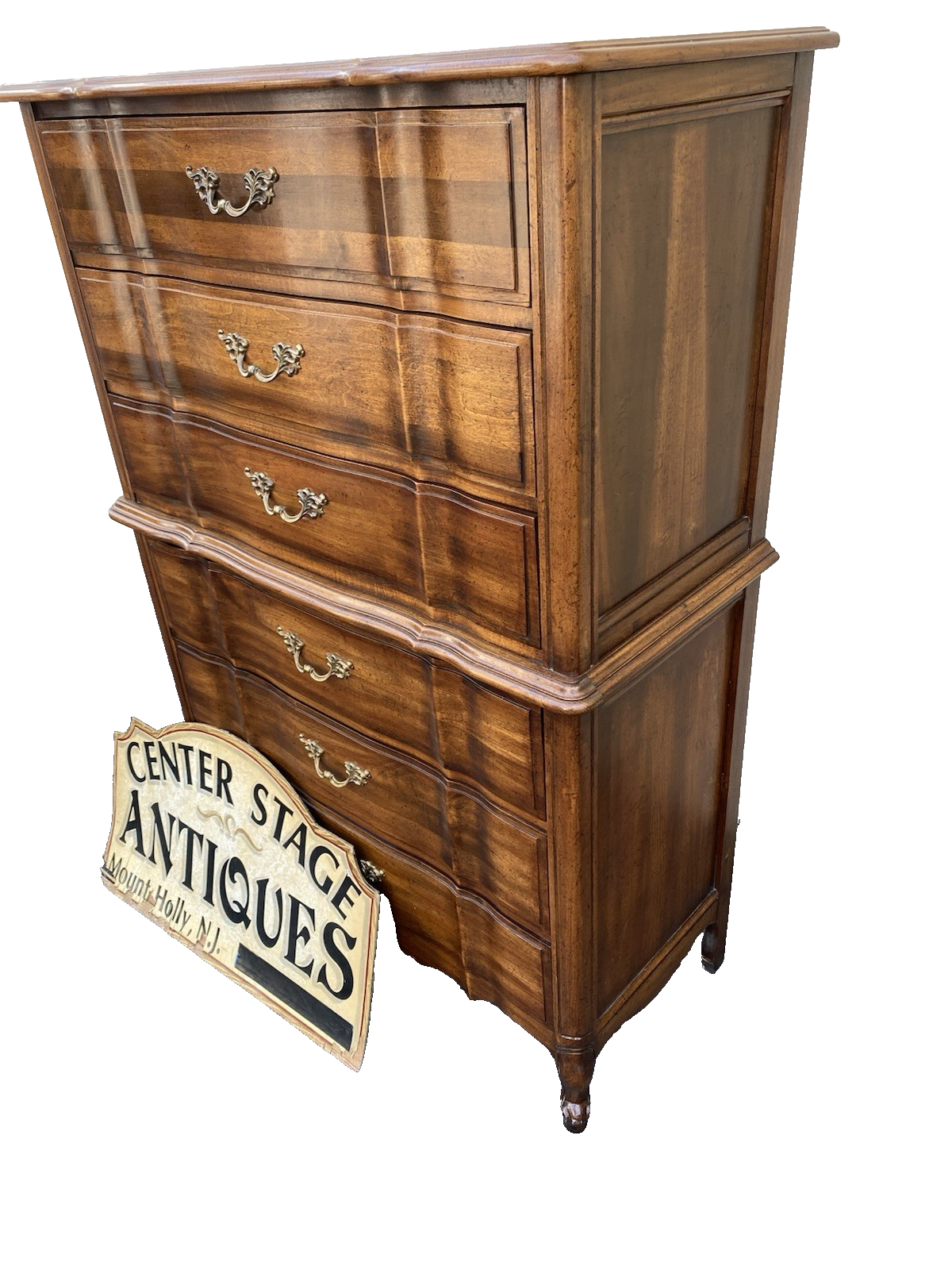 66621 French Provincial High Chest Dresser