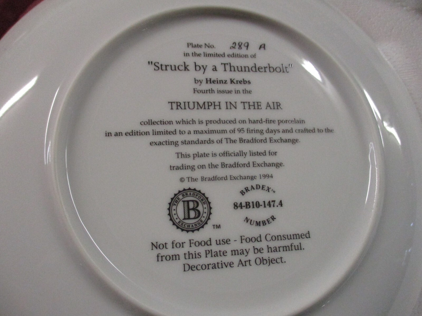 ES 04:   3 Military Plates 1 With JOHN Wayne Franklin Mint  +   2 Heinz Krebs