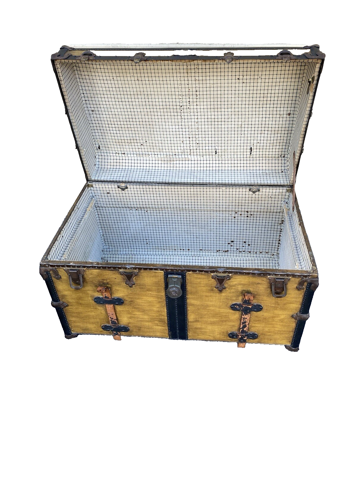 65593 Large Vintage Storage Blanket Hope Chest Trunk