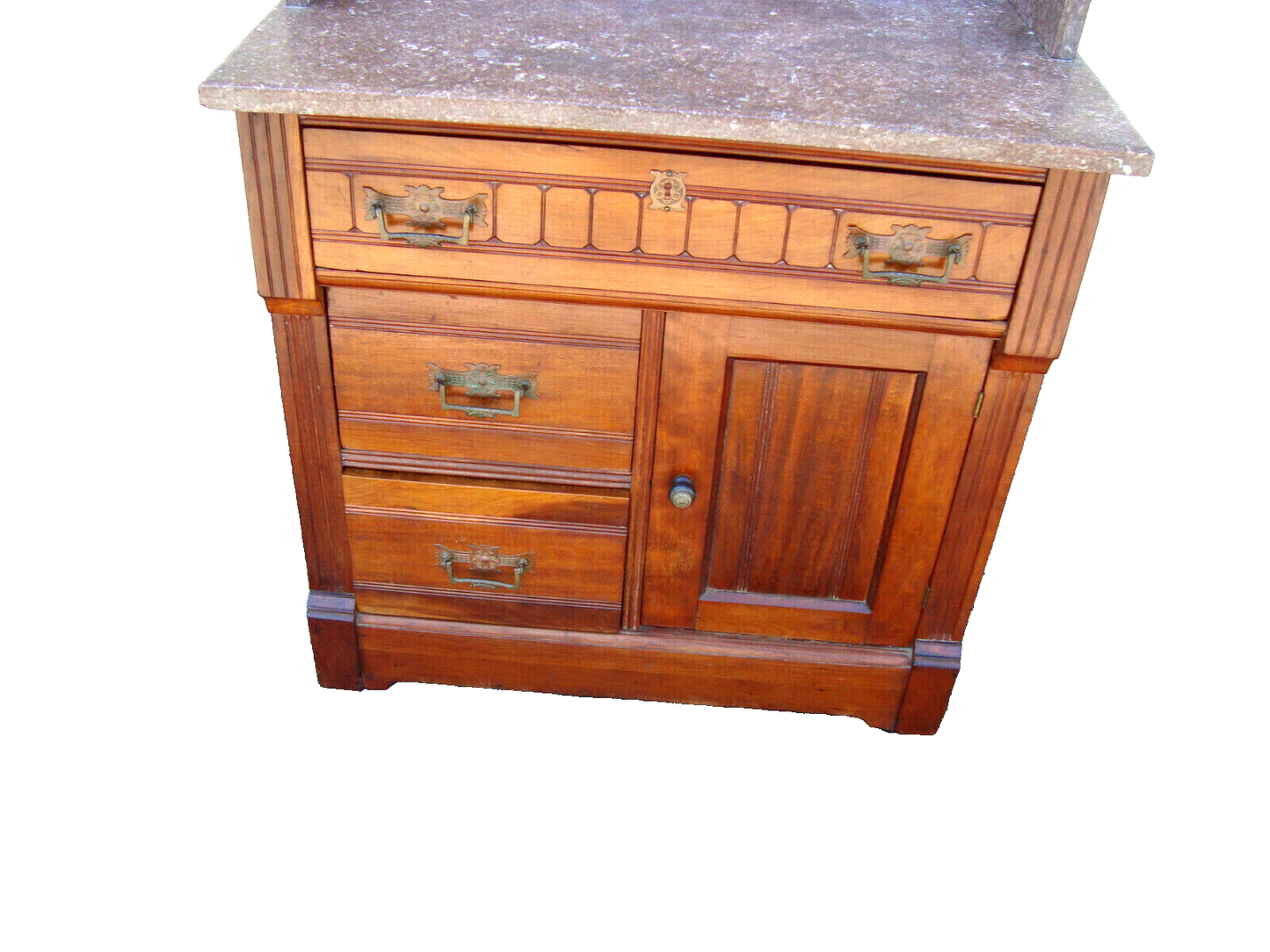 61939  Marble Top Victorian Washstand Dresser Chest Nightstand