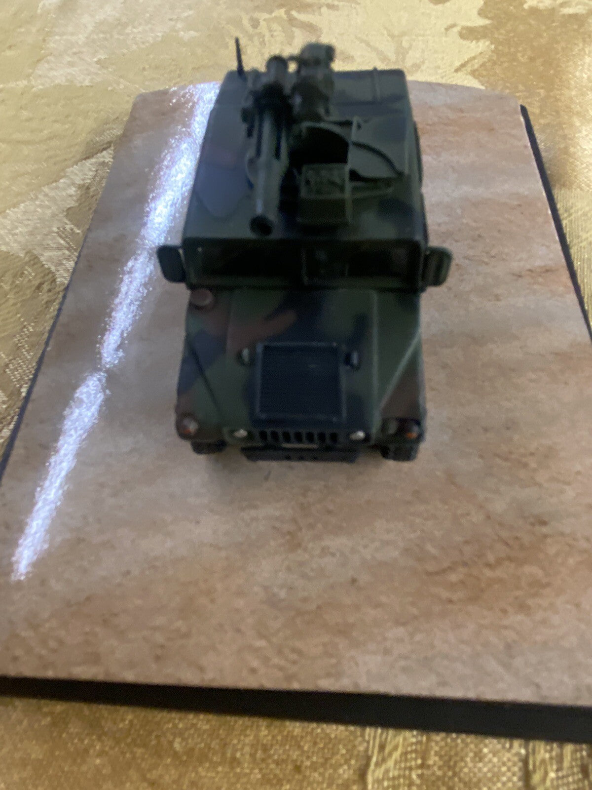 ES 50: Grouping of    4 Miltary  Tanks in Showcase    4 3/4" x 3 3/4" x 2 1/2"H