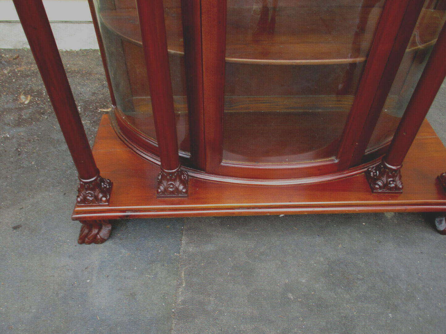 63159  Antique Victorian Mahogany China Cabinet Curio