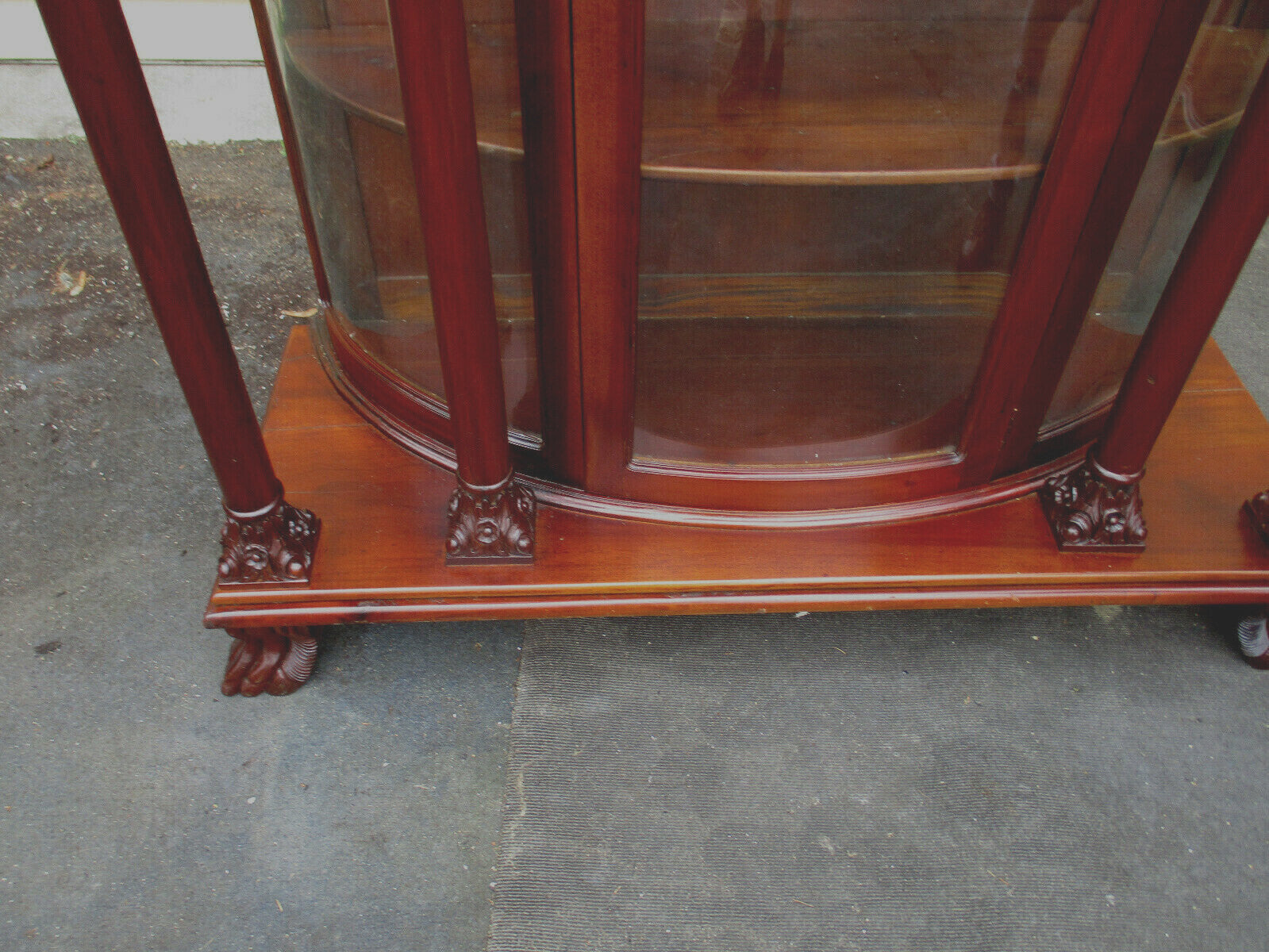 63159  Antique Victorian Mahogany China Cabinet Curio