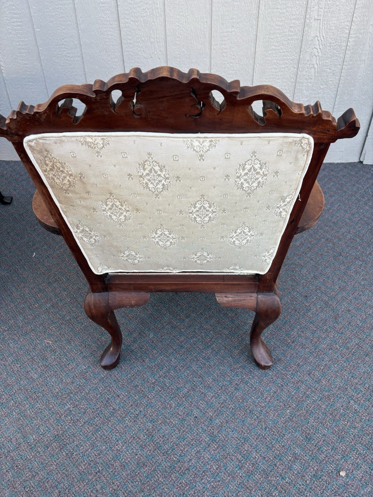 67096 Custom Hand Carved Figural Armchair Chair