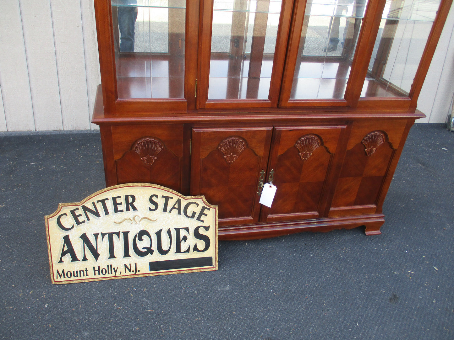 62968  Mahogany 2 pc. Curio China Cabinet