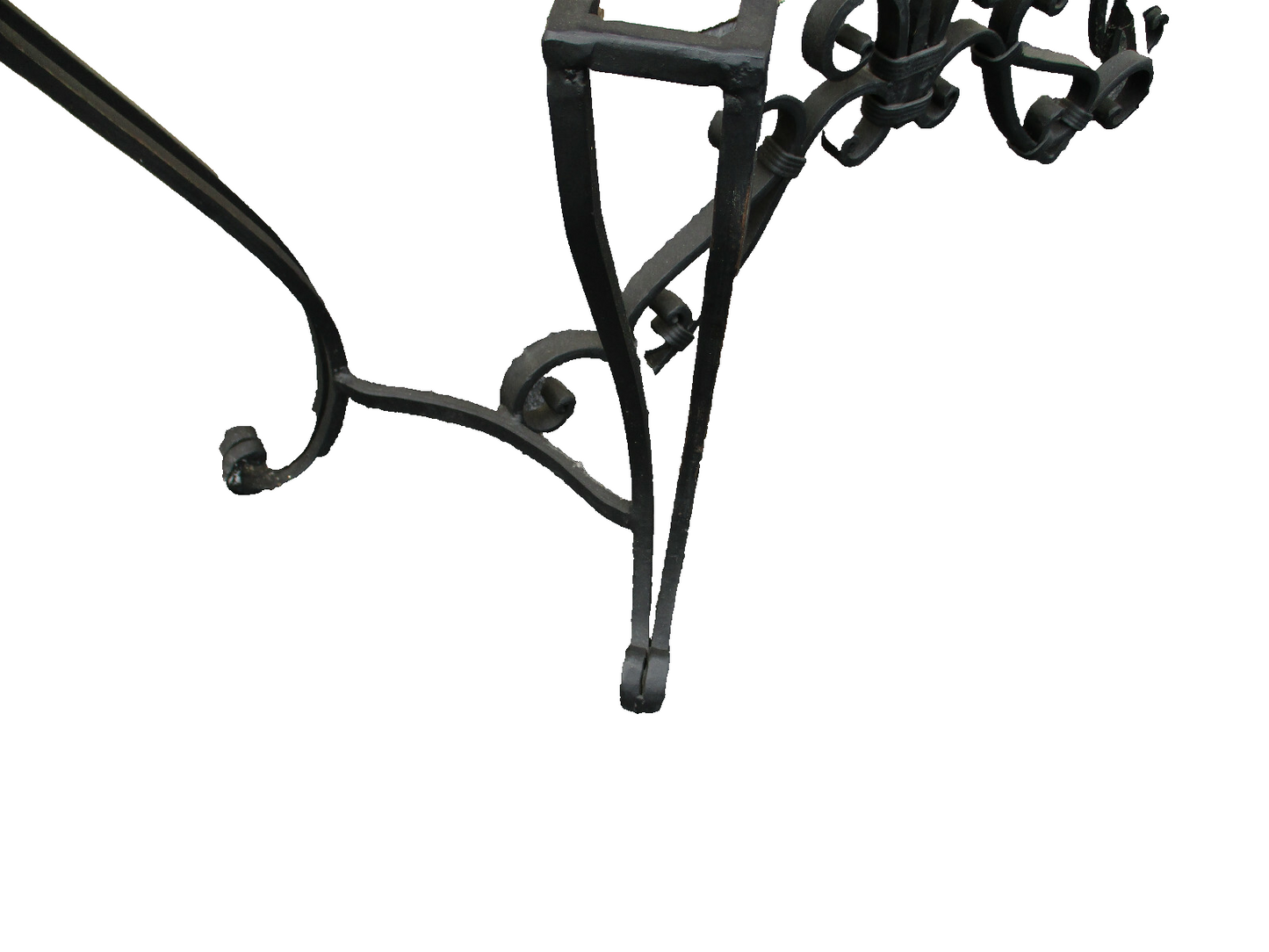 62809 Marble Top Console Table w/ Iron Base