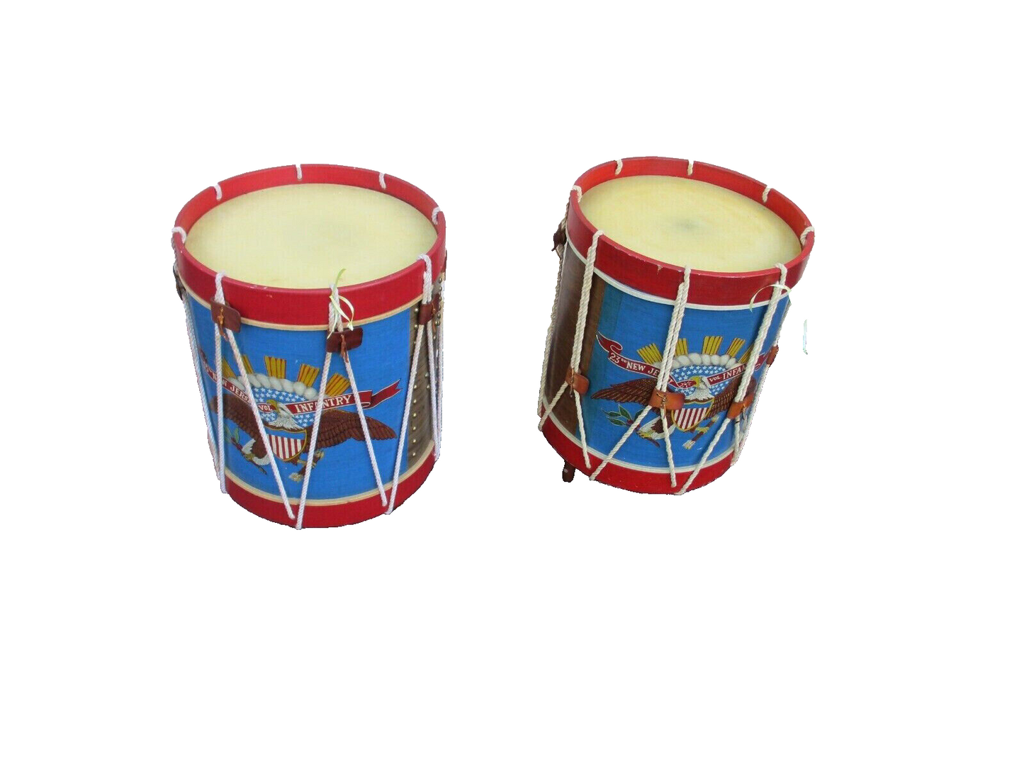 63494  PAIR  Signed Don Maley 15th + 23rd New Jersey  Infentry Decorator  Tables