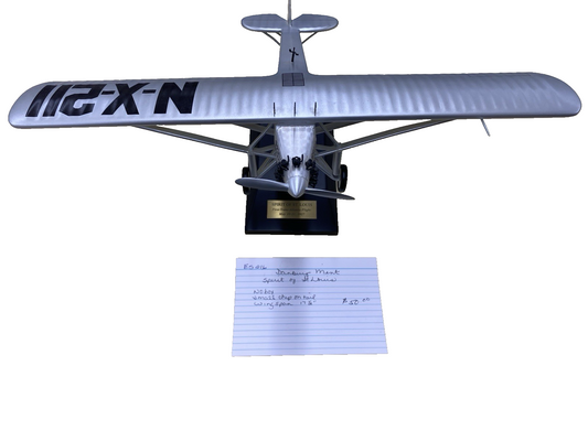 ES 216:   Danbury Mint Spirit of St Louis Airplane Plane 17 1/2" wingspan