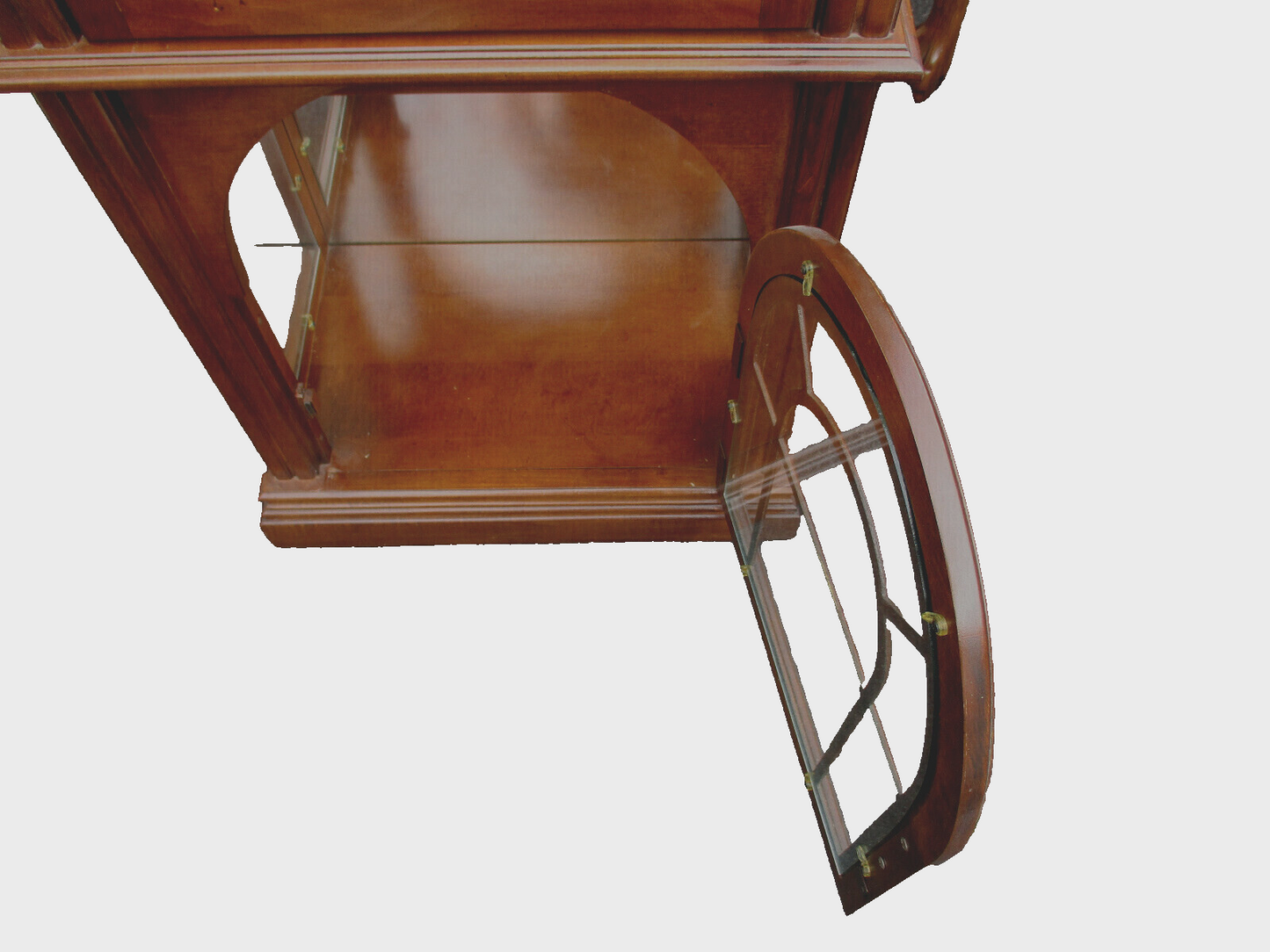 63665  Mahogany Curio Cabinet China Showcase Bookcase