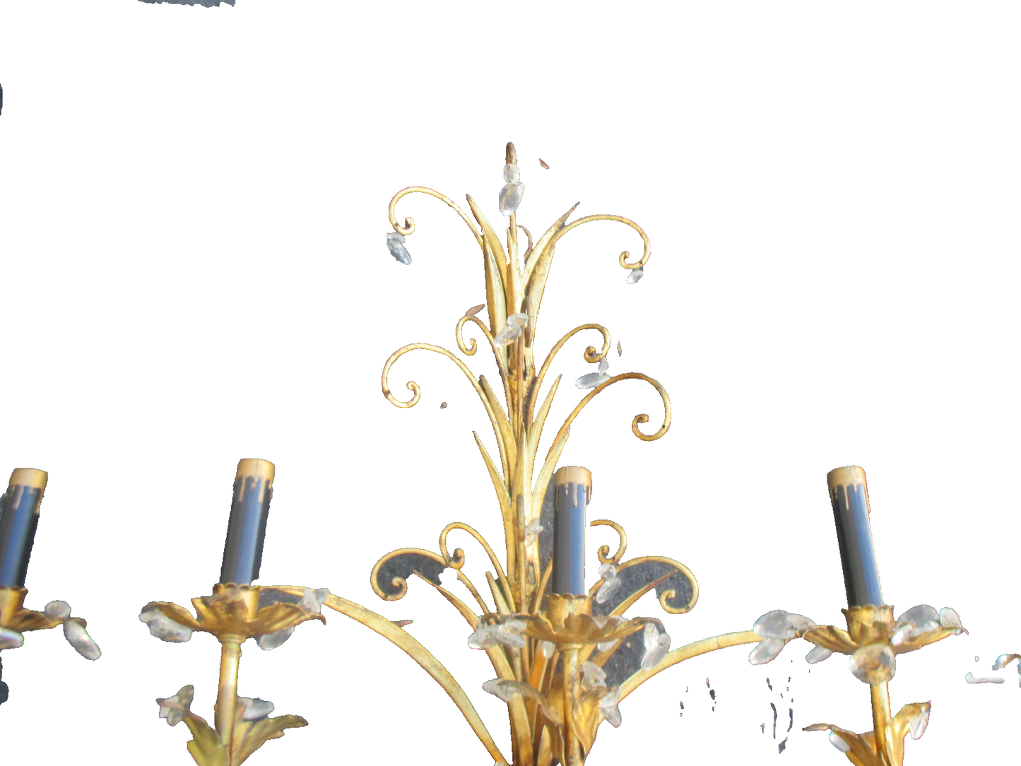 64002   Mid Century Decorator Wall Sconce with Prisms