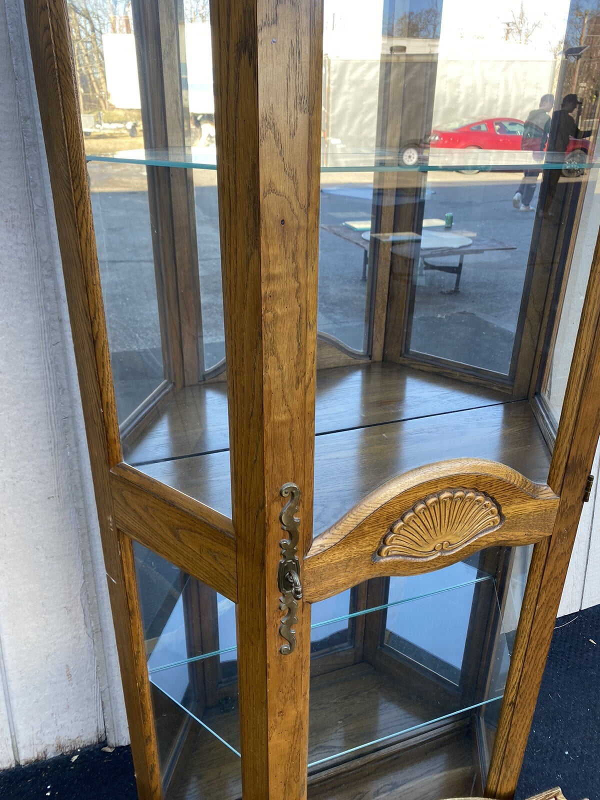 BN 12:    Oak Curio China Cabinet