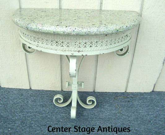 61868 Modern Stone Cement Top Wall Shelf Console Table