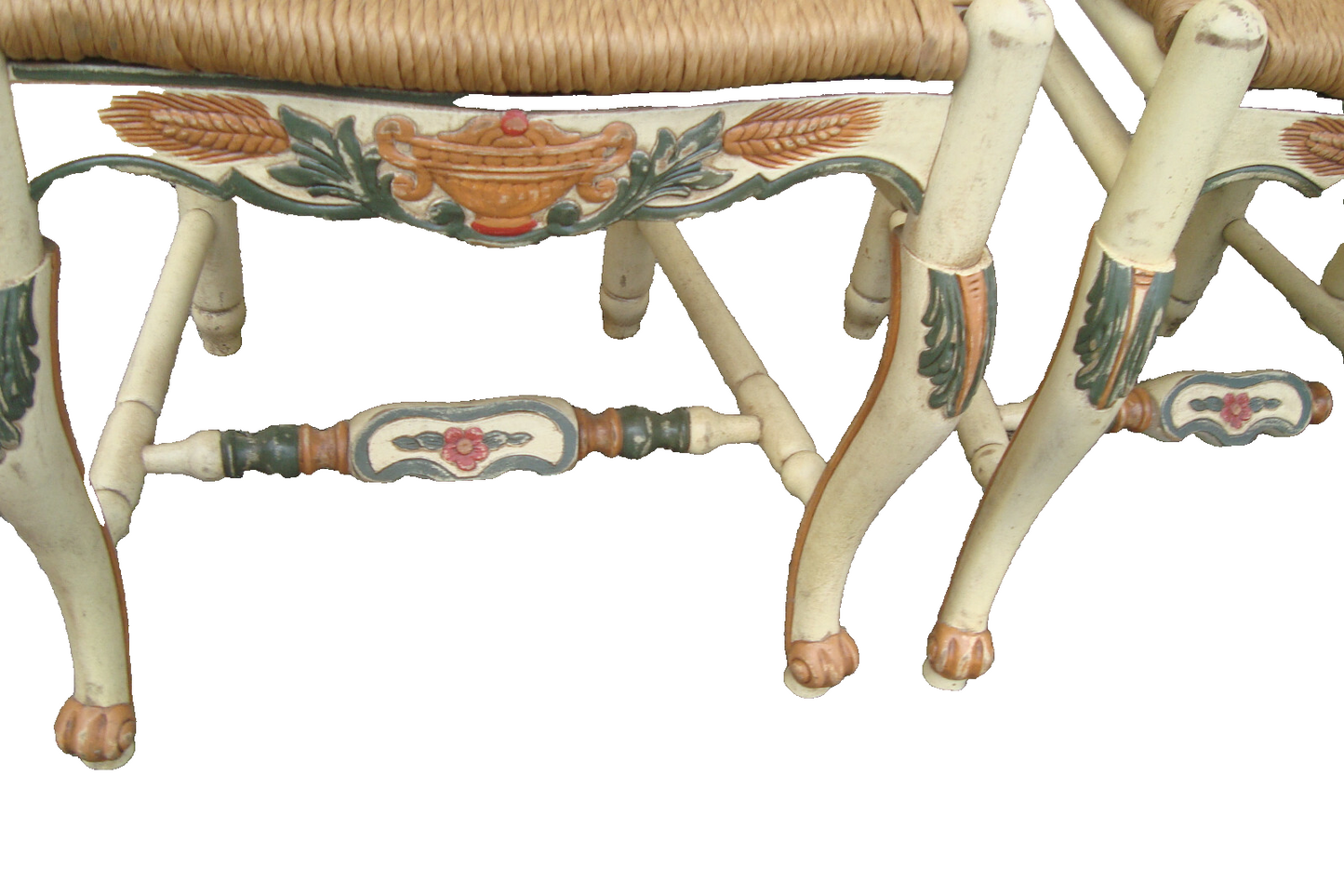 61073 Set 4 Rustic Primitive Decorator Dining Room Chairs