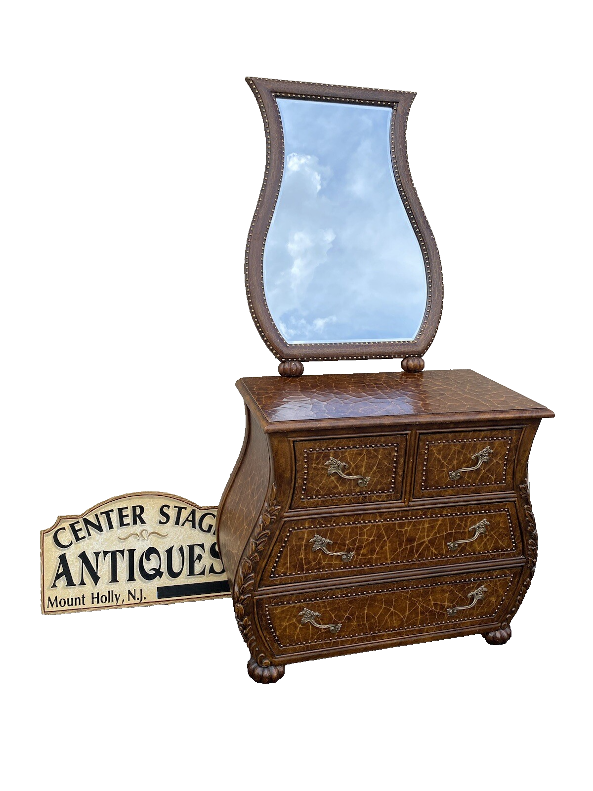 64604 Bombe Decorator Chest With Mirror