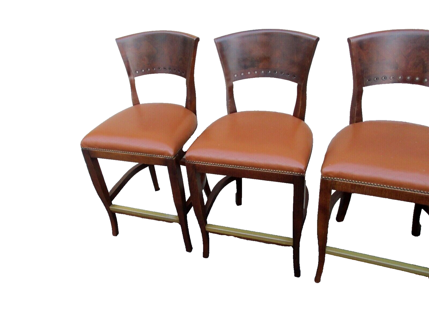 63515   Set of 6 QUALITY Wood Modern  MCM Bar Stools  Accent Chairs