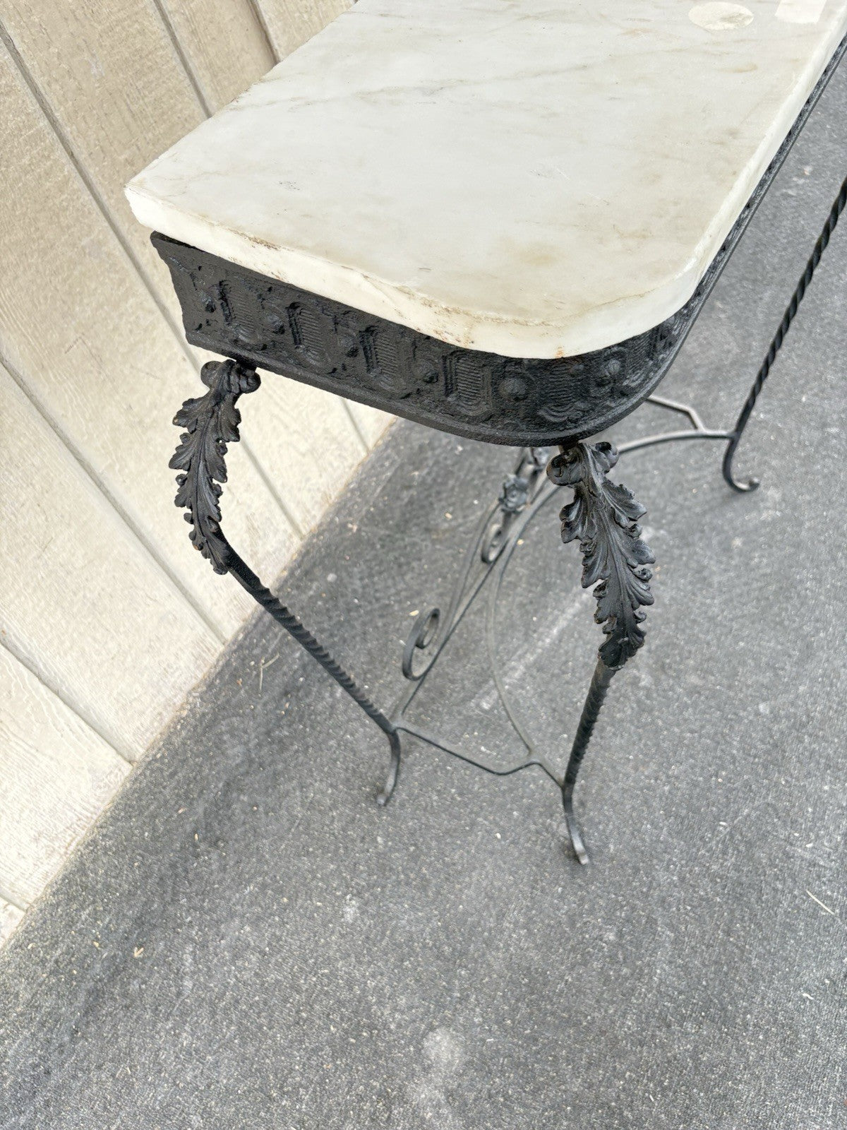 66803 Marble Top Console Table Sideboard Server