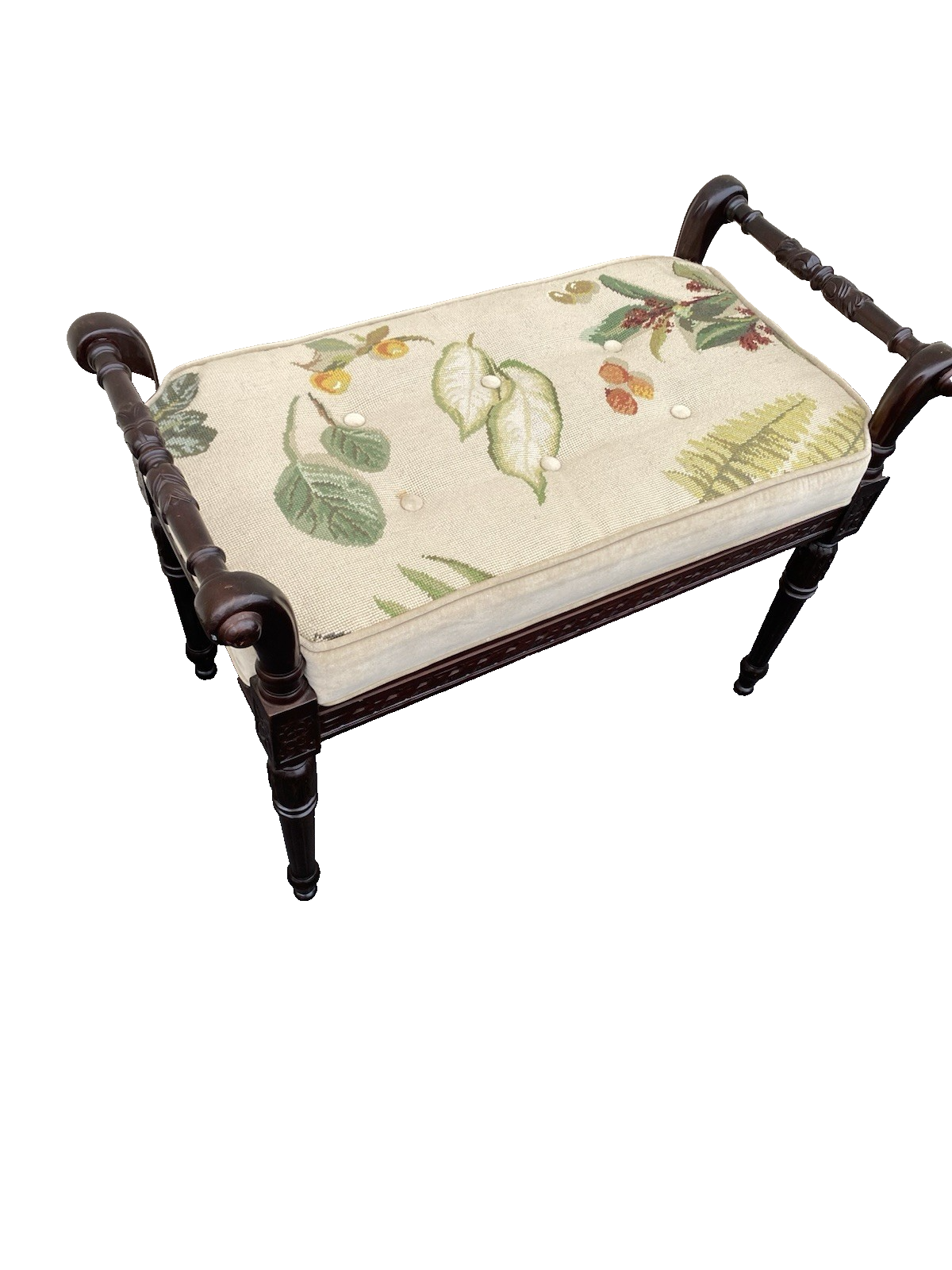 66460 Mahogany SAM MOORE Vanity Bench Ottoman Stool Window Bench