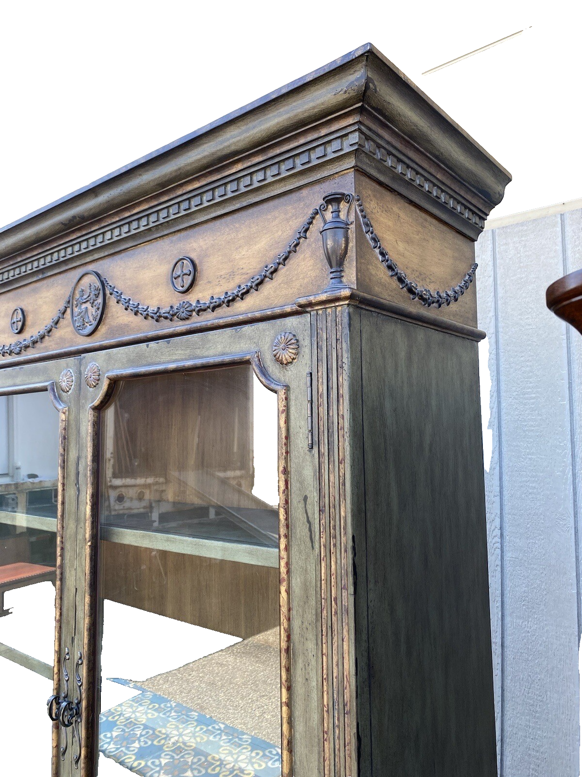 64759 DOMAIN Decorator Figural China Cabinet Curio Breakfront