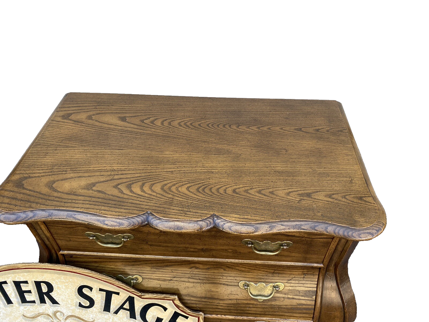 65537 Baker Furniture Oak Chest Nightstand Stand