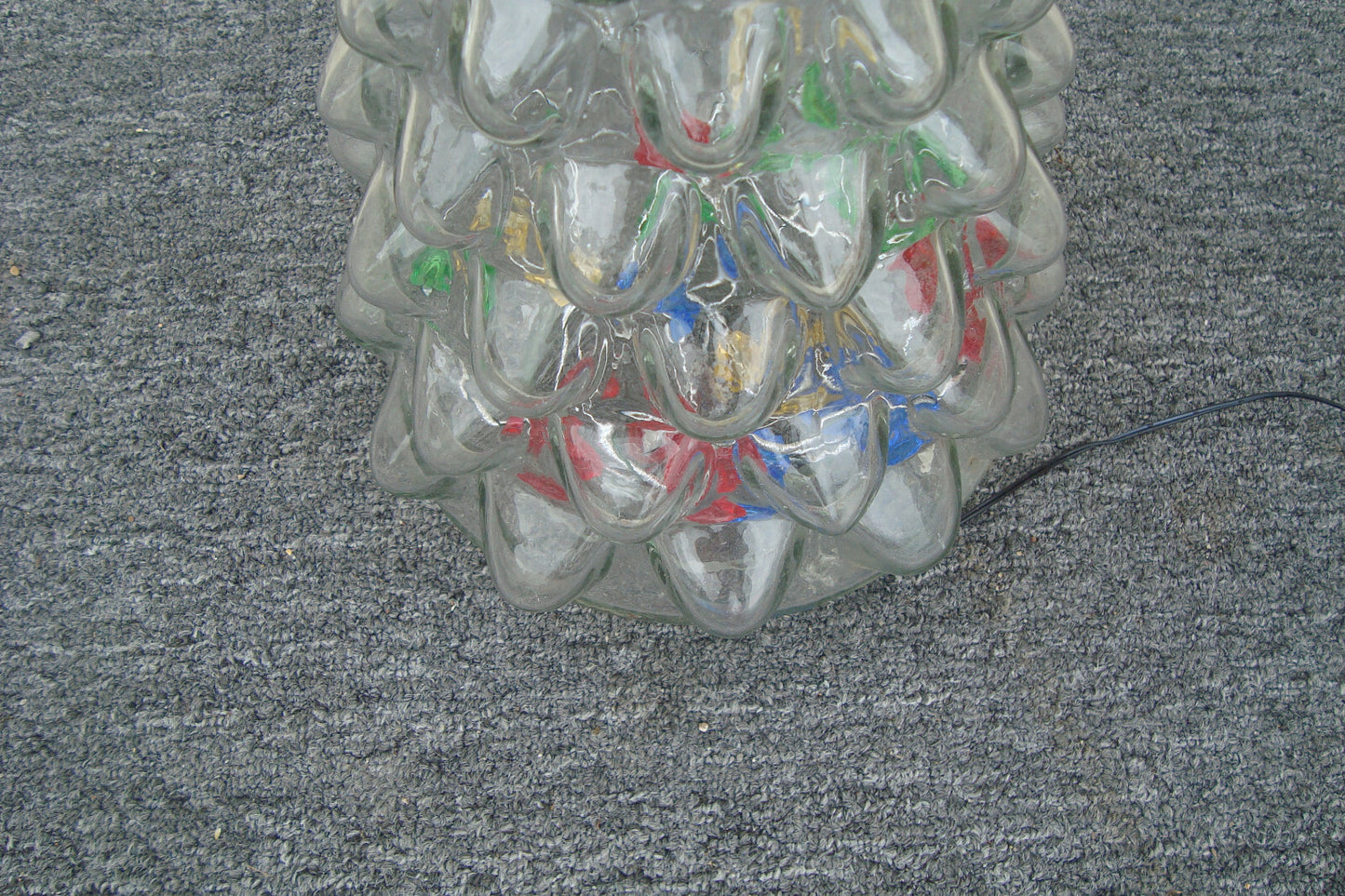 BP  WW:     POTTERY BARN Glass Christmas Tree w/ Lights and Original Box