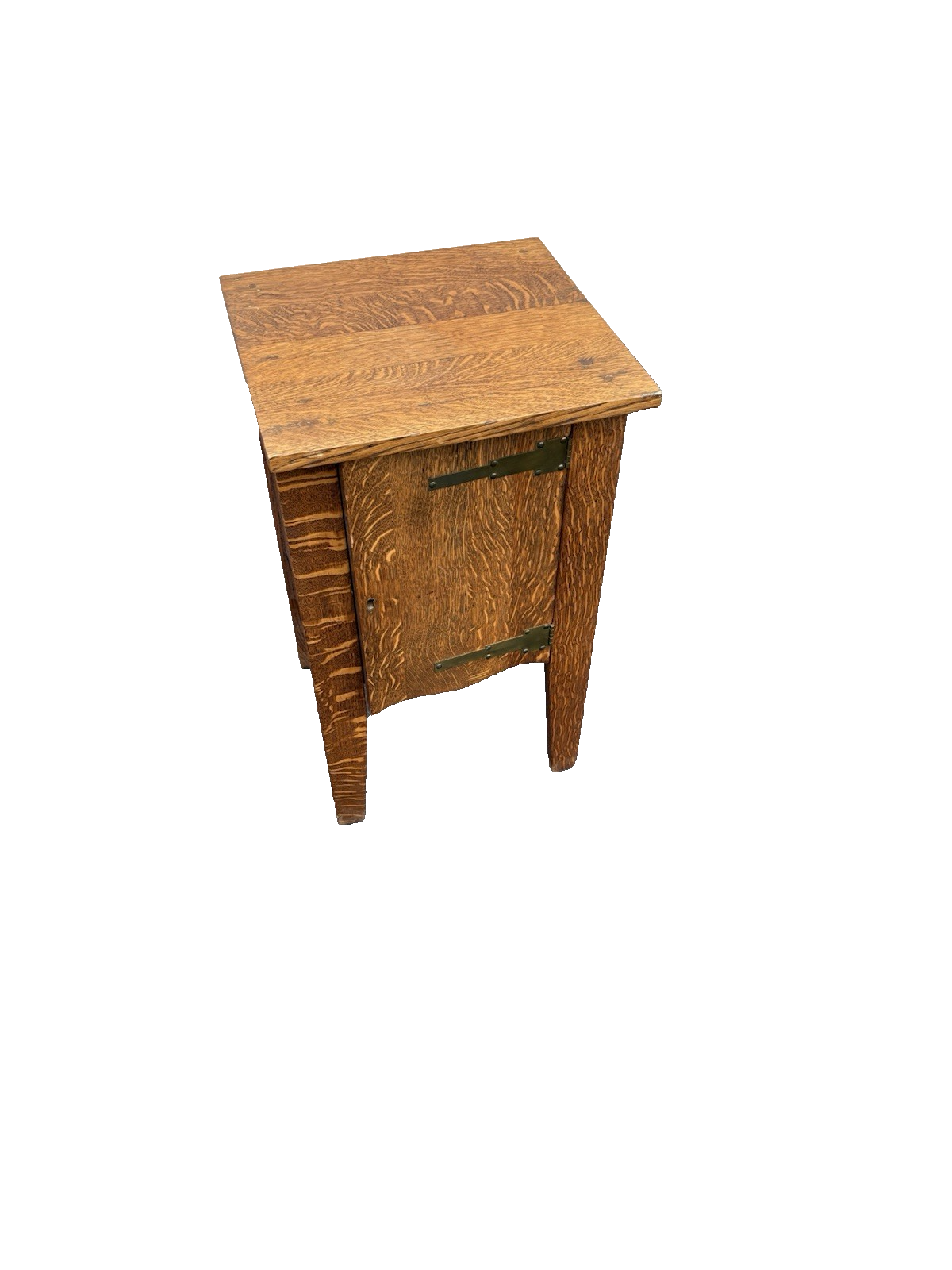 66720   Mission Oak Arts Crafts Nightstand End table Taboret