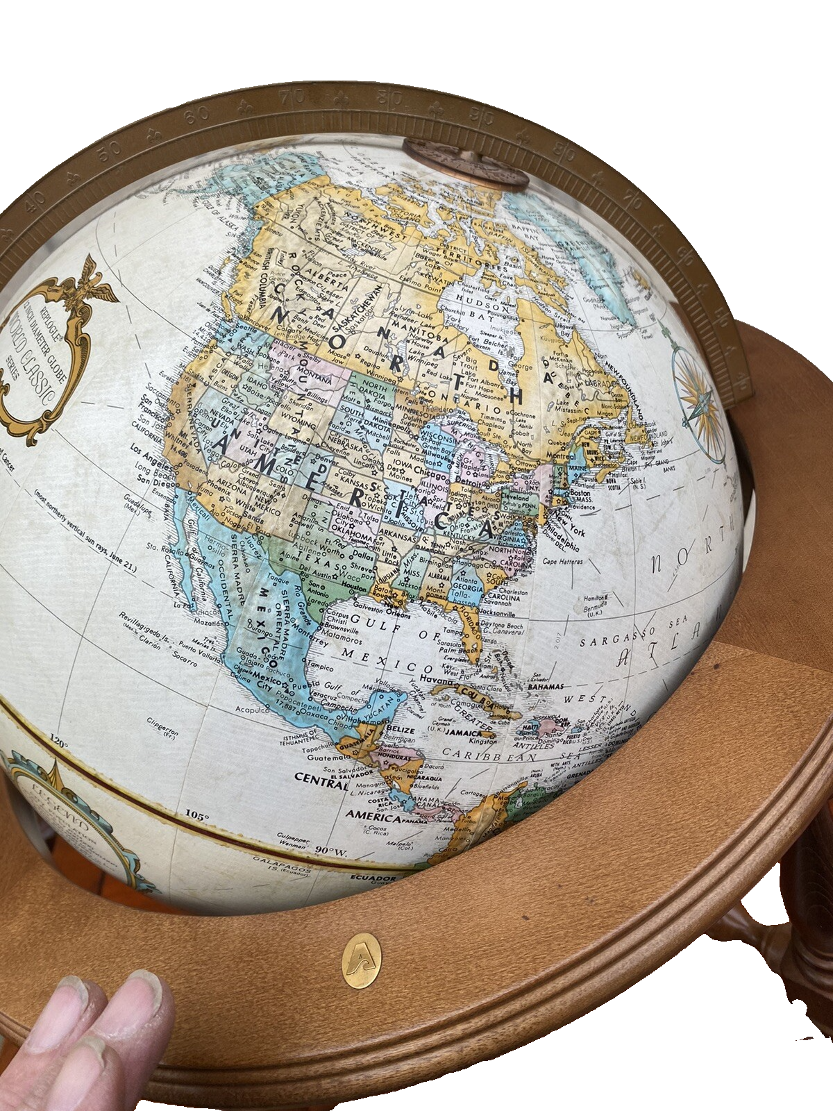 65193 REPLOGLE Table Top World Globe Atlas