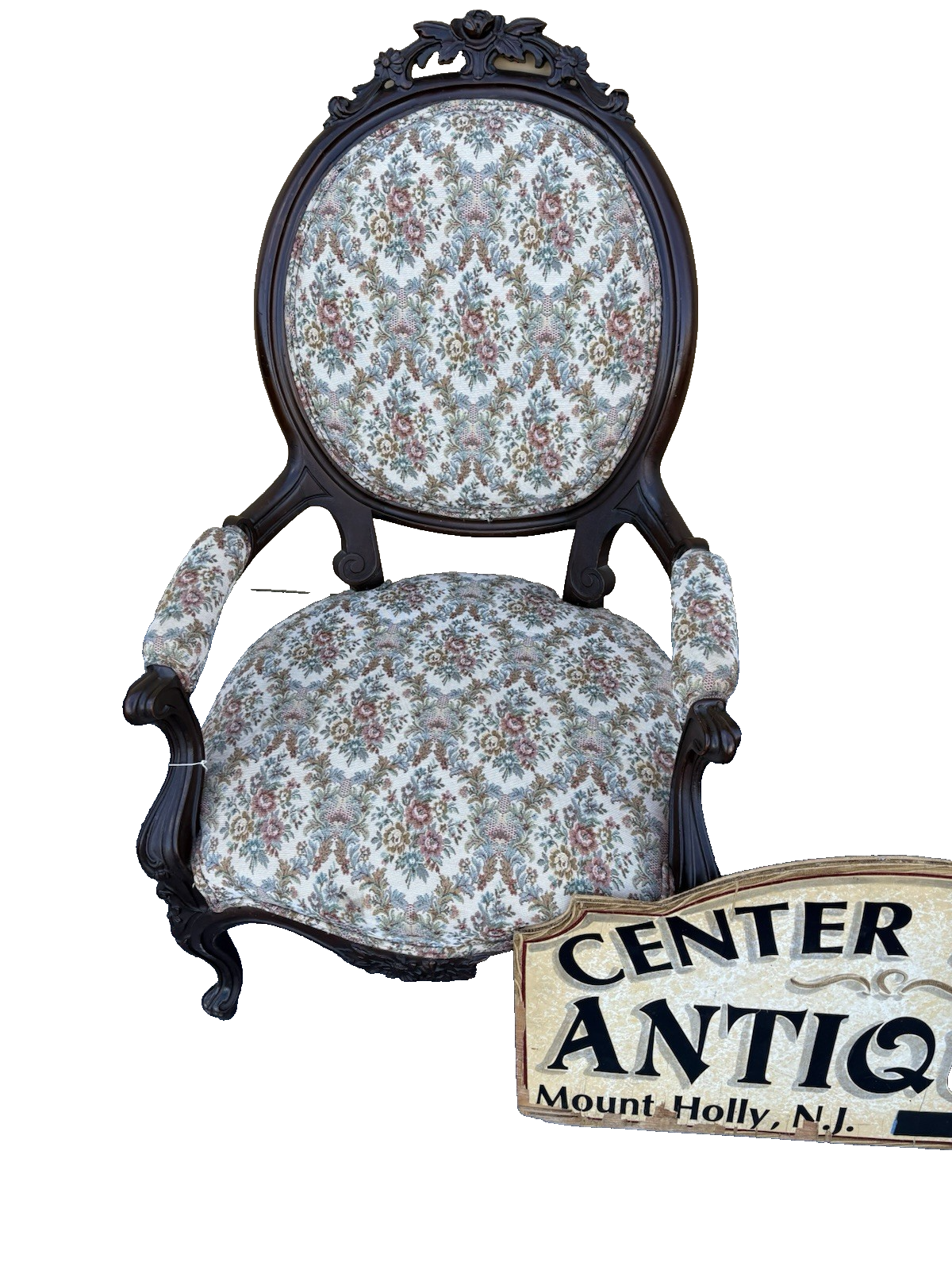 65317 Antique Walnut  Victorian Armchair Chair