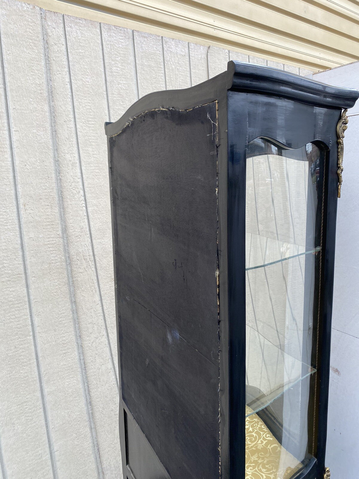 65346   Louis XV Glass Decorator Curio China Cabinet