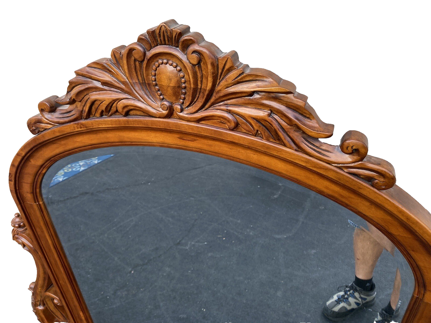 64904   PULASKI Large Beveled Dresser Mirror in Carved Frame