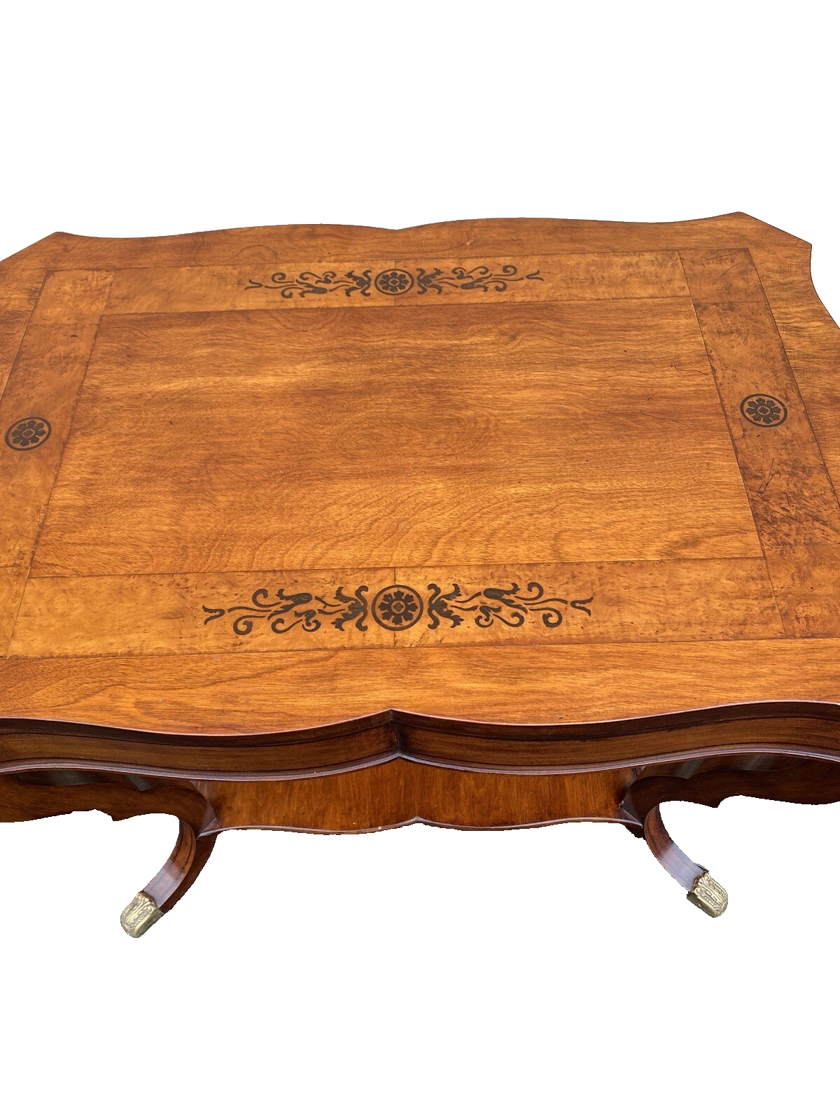 64857 CUSTOM Made Inlaid Table with Drawer