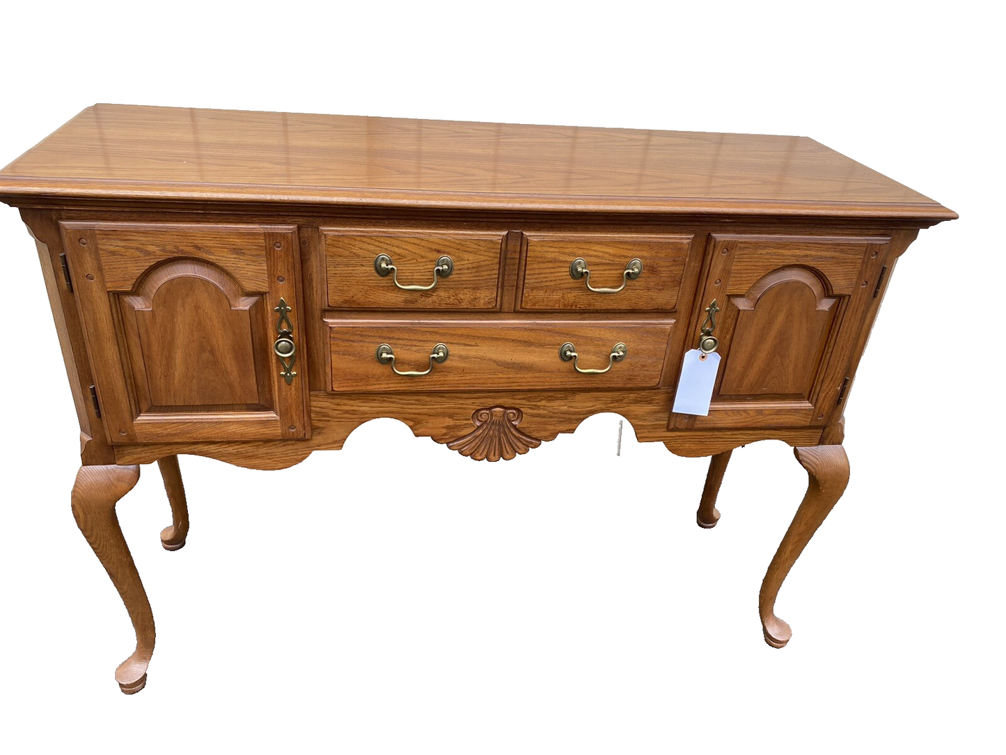 65700 Thomasville Oak Queen Anne Sideboard Server Cabinet