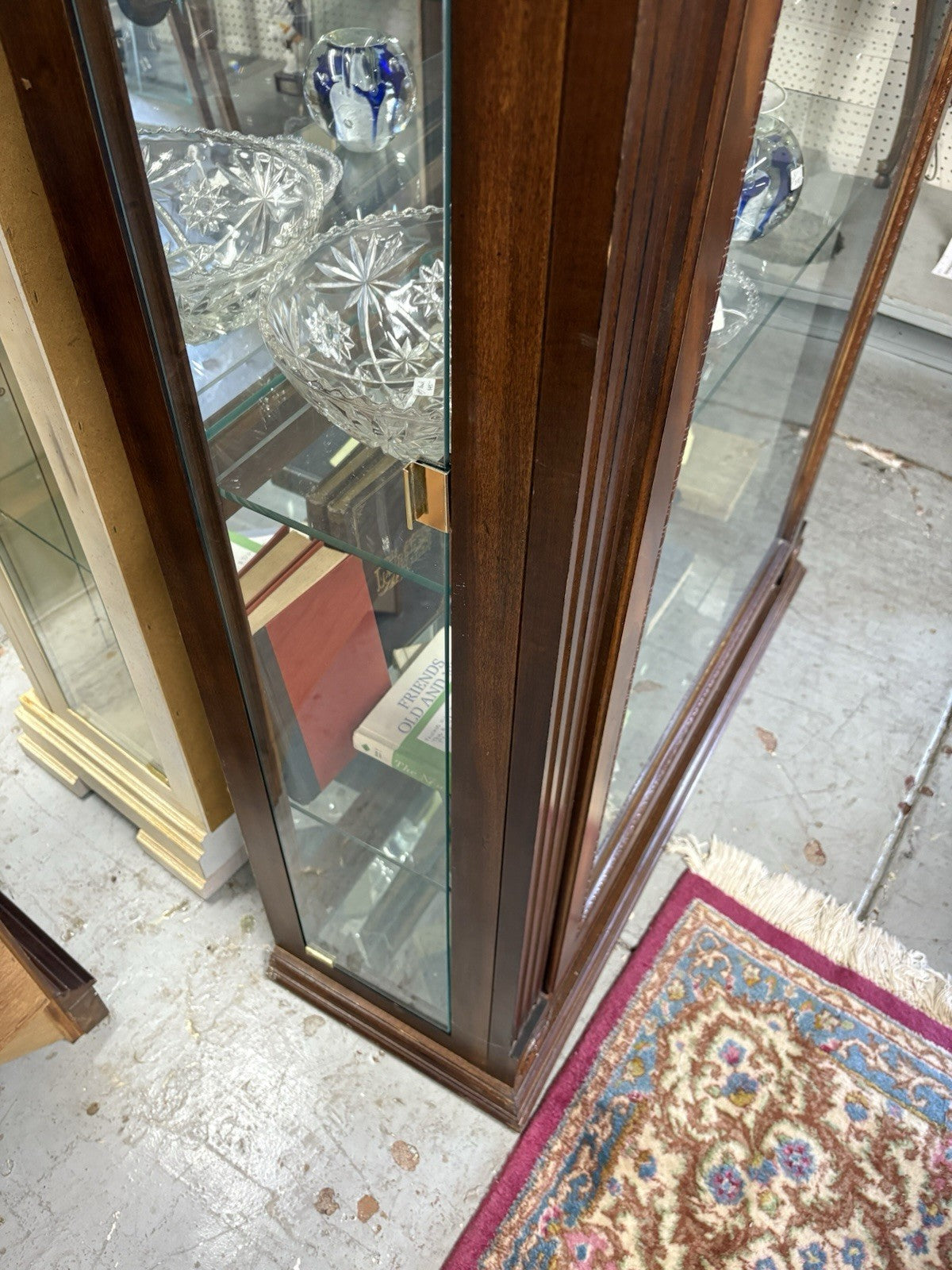 65094    Mahogany Side Loading Curio China Cabinet