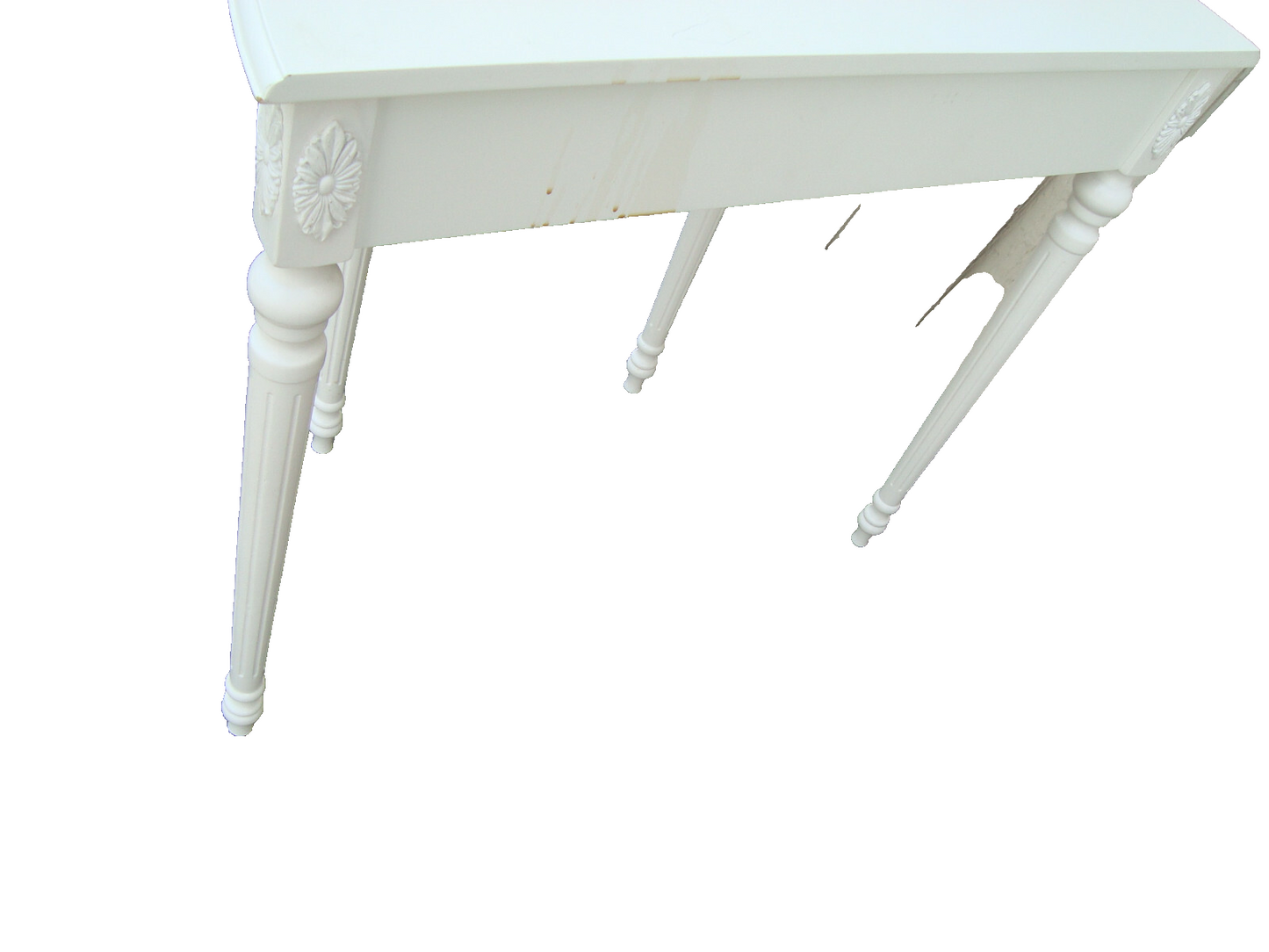 62033  White Console Hall Table Server Sideboard w/ Drawer