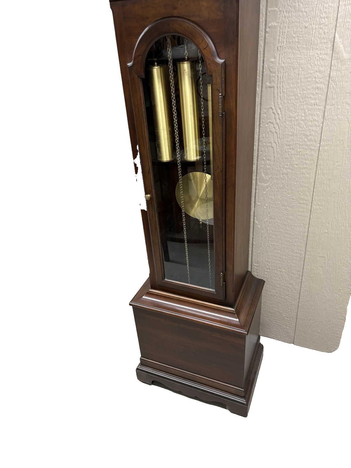 57046 TREND Mahogany Grandfather Clock Good Working Condition.