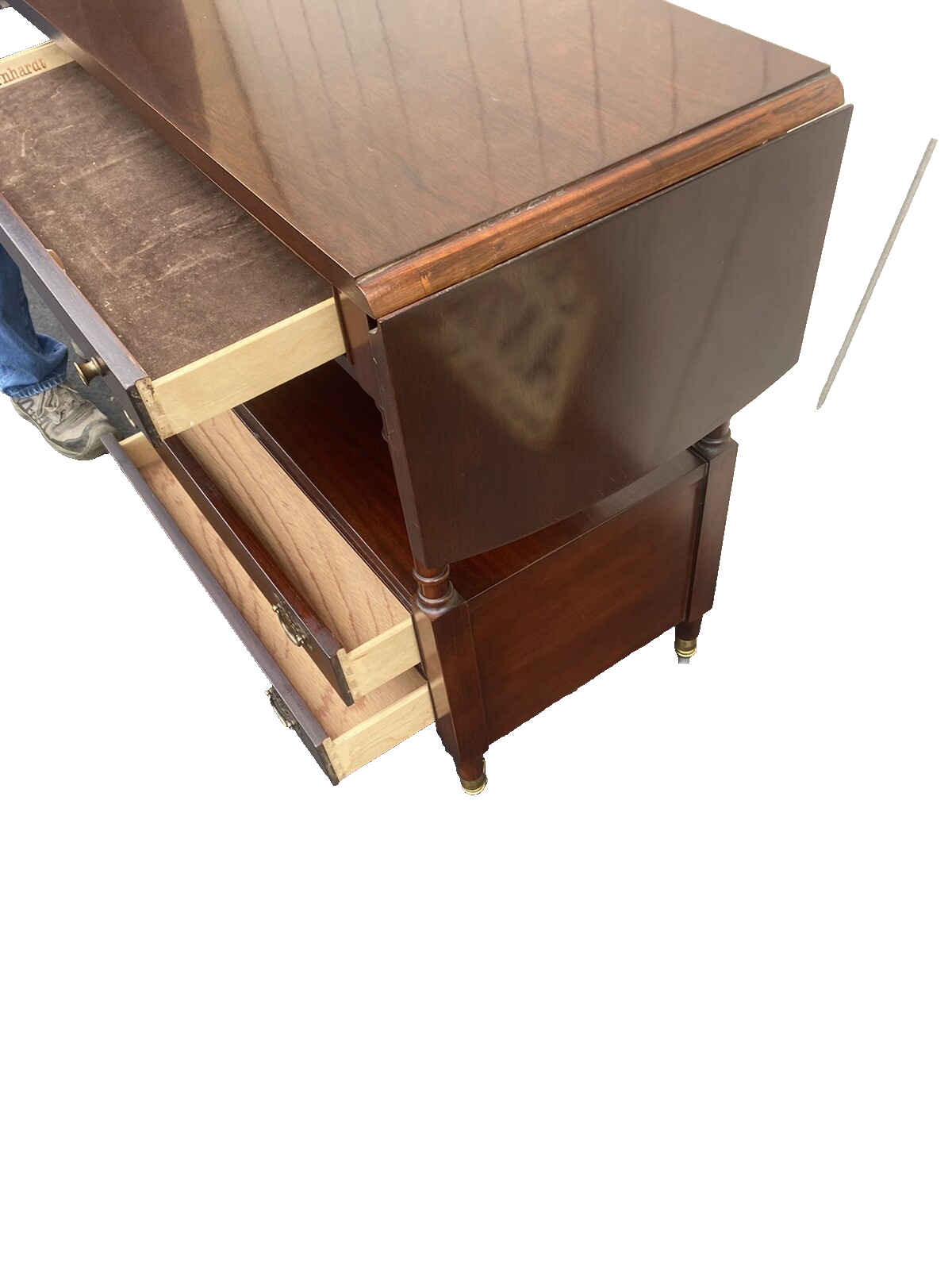 65303 BERNHARDT Mahogany Dropside Server Sideboard Cabinet