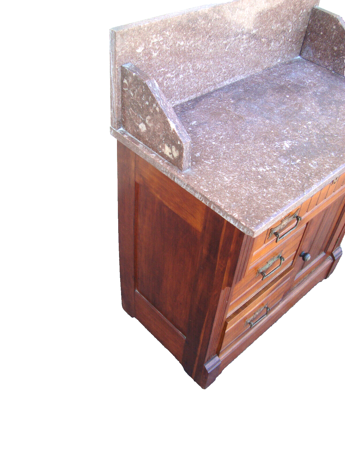61939  Marble Top Victorian Washstand Dresser Chest Nightstand