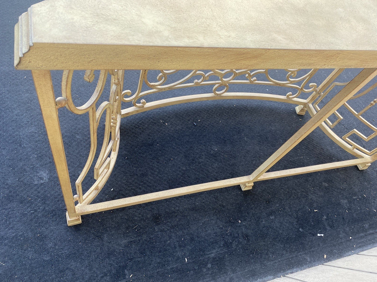 64721 Decorator Iron Console Table with Mirror