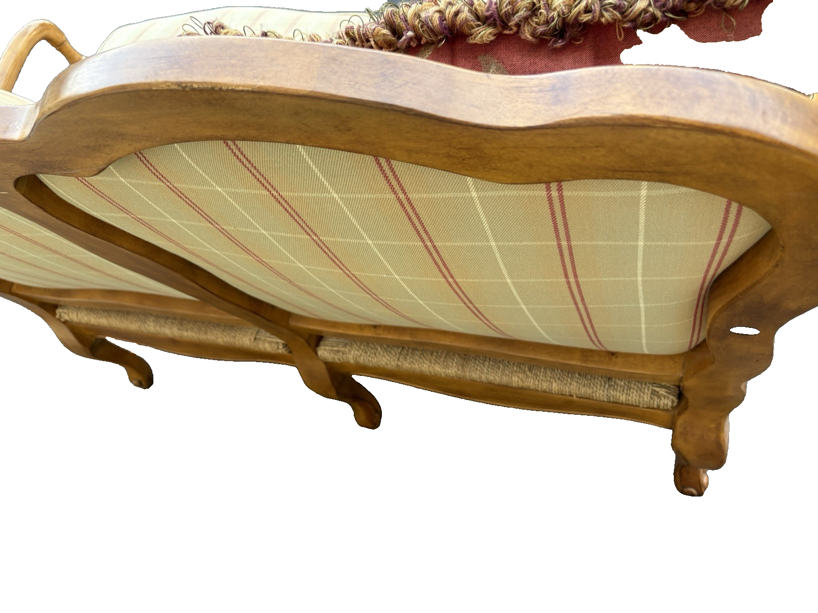 66788 ASHLEY Furniture Rush Seat Loveseat Sofa Settee Couch REVERSABLE PILLOWS