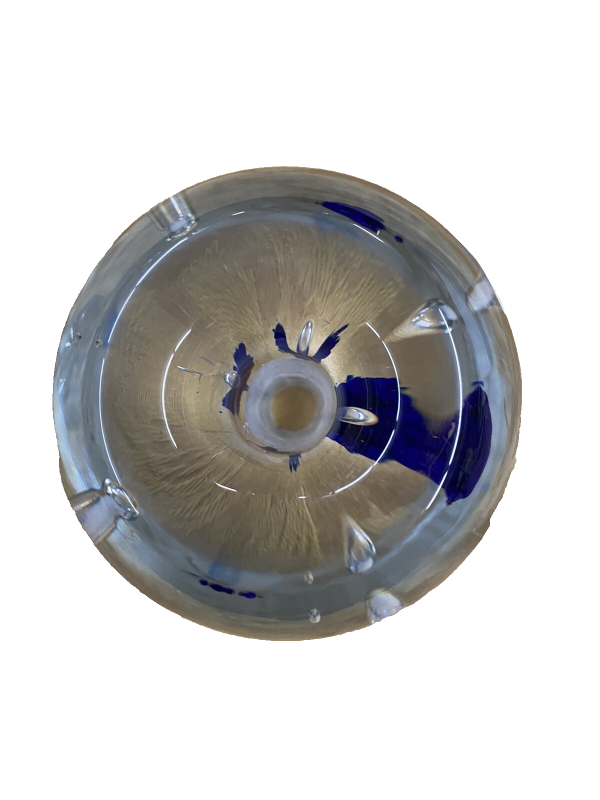 COL WW:      PAIR of  Hand Blown Paperweight  s or Candle Stick Holder s