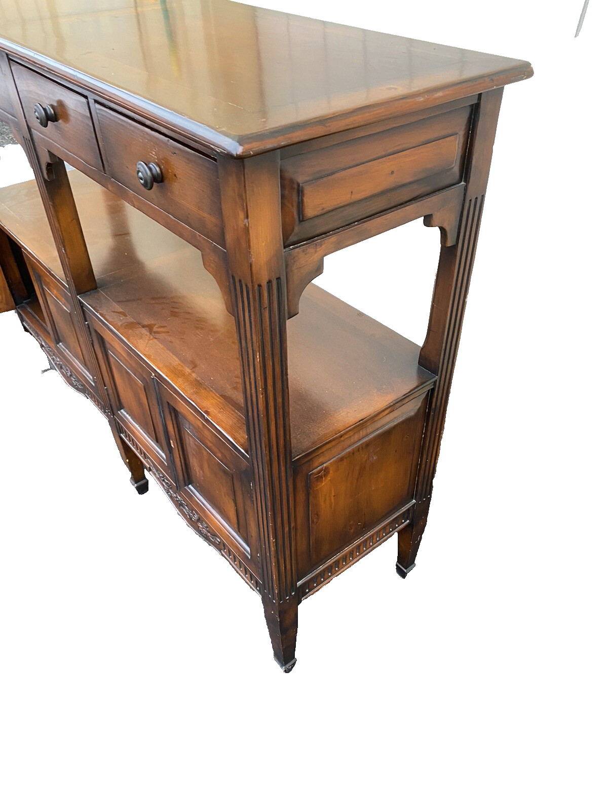 66333  Tall Decorator Sideboard Cabinet  Curio Bookcase