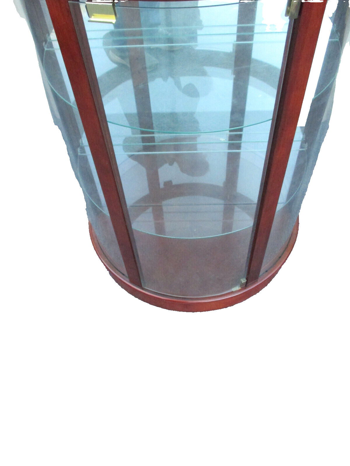 62294   Mahogany Bow Glass Curio China Cabinet HOME MERIDIAN