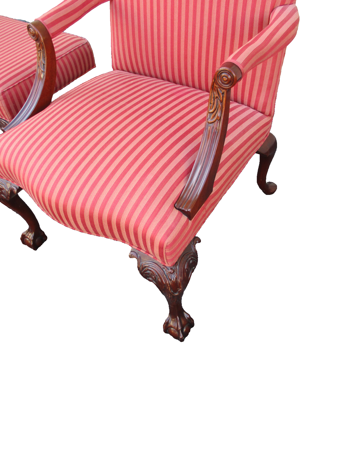 63798 SOUTHWOOD Chipppendale Armchair w/ Foot Stool Bench Ottoman