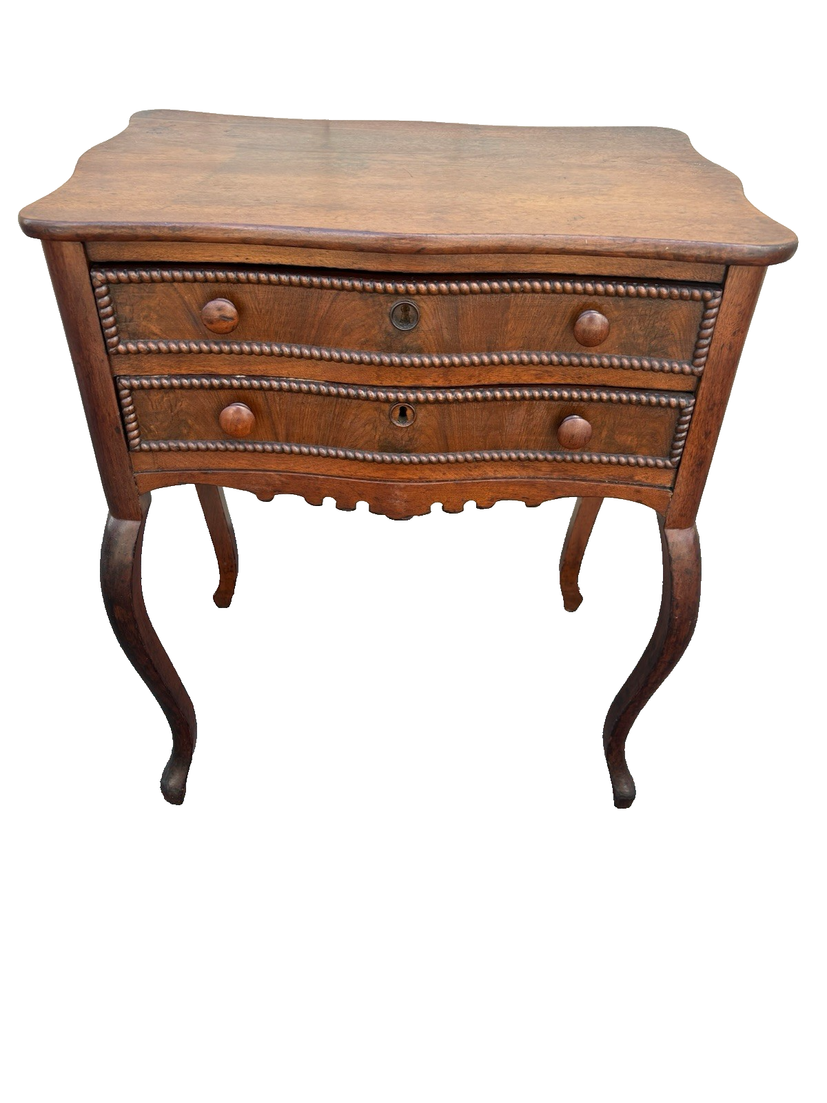 66964 Antique Empire Mahogany Nightstand End Table Stand
