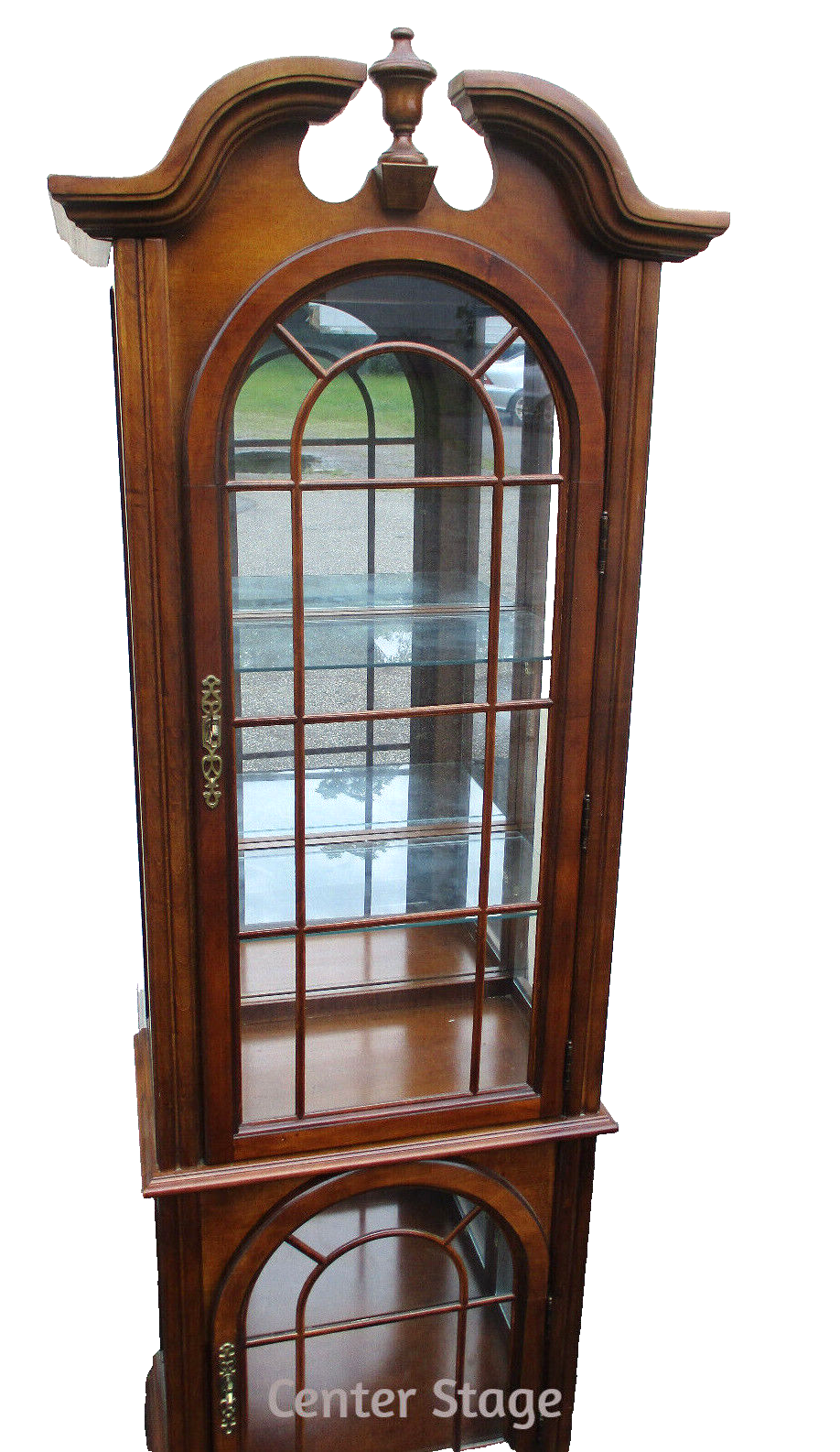63665  Mahogany Curio Cabinet China Showcase Bookcase