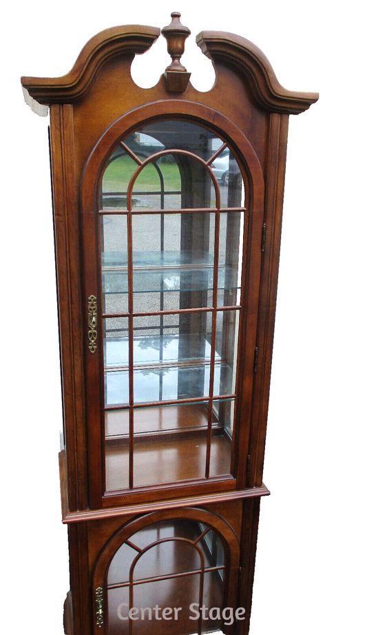 63665  Mahogany Curio Cabinet China Showcase Bookcase