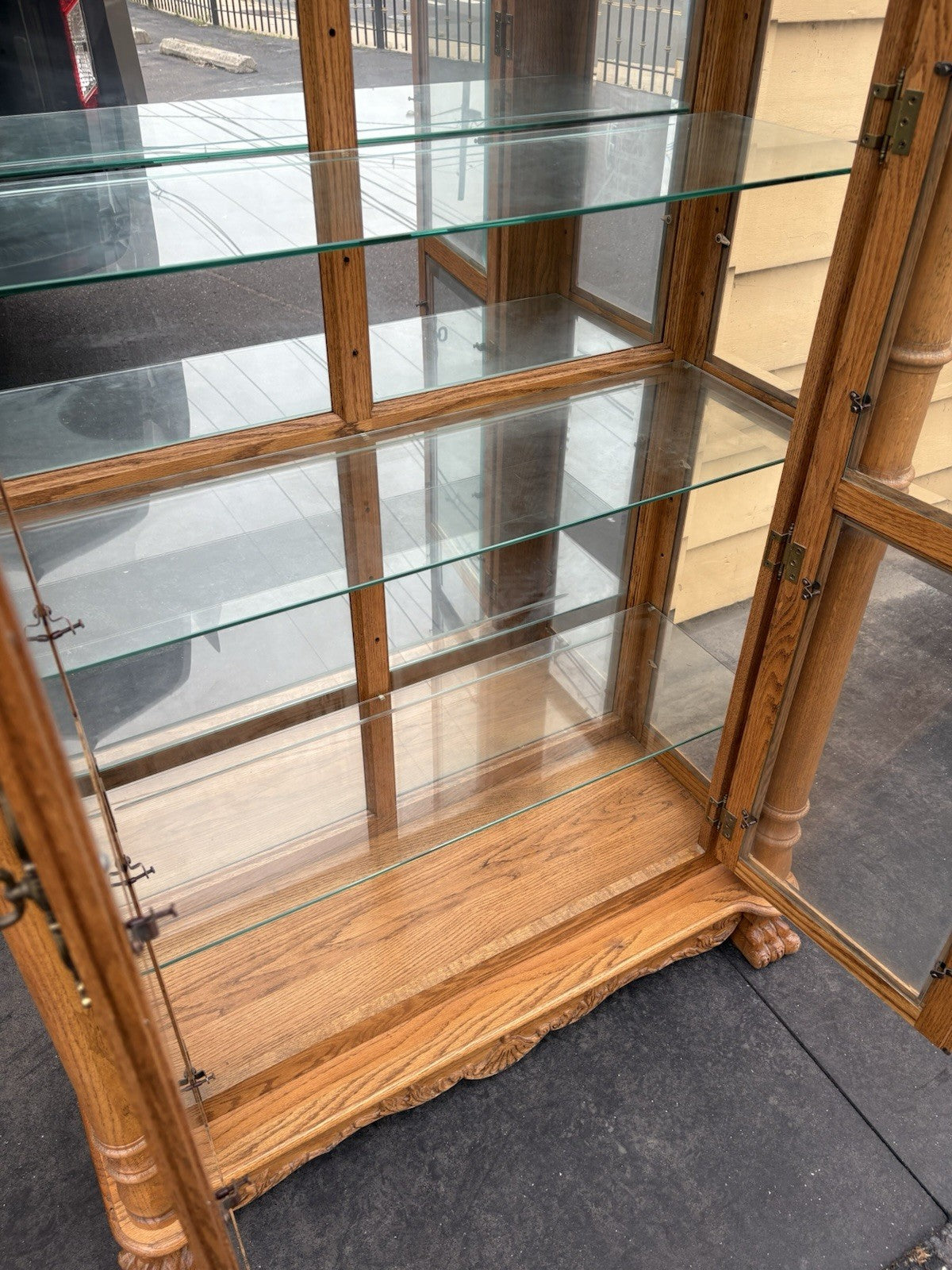 66737 Super Quality Oak Curio China Cabinet